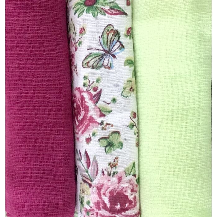 Puuvillaste mähkmete komplekt, 3 tükki, "Roses"