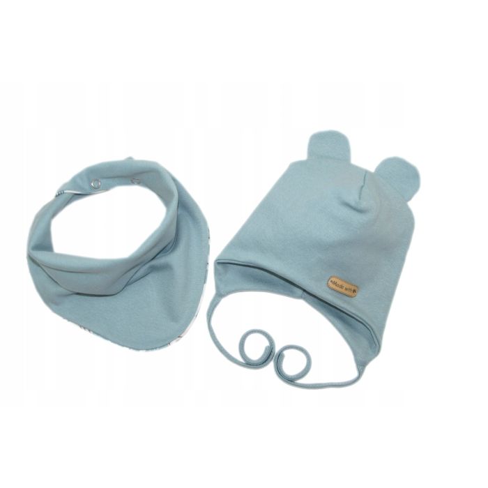 Beebi müts (kahekihiline) ja sall "Love" - mint