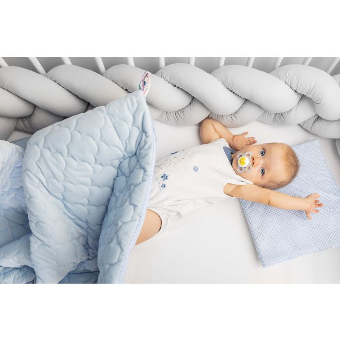 Laste pleed "Mineral Velvet" 100x75cm ja padi 30x35cm türkiissinine