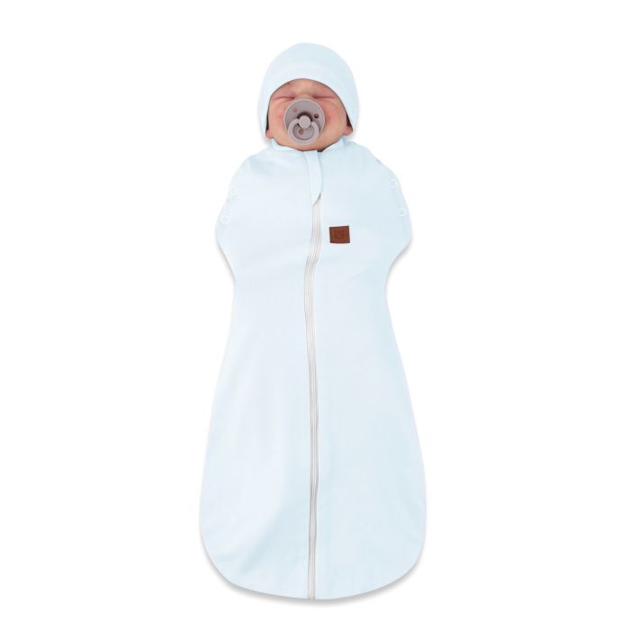 Beebi mähkimiskott Teddy interlock super soft blue