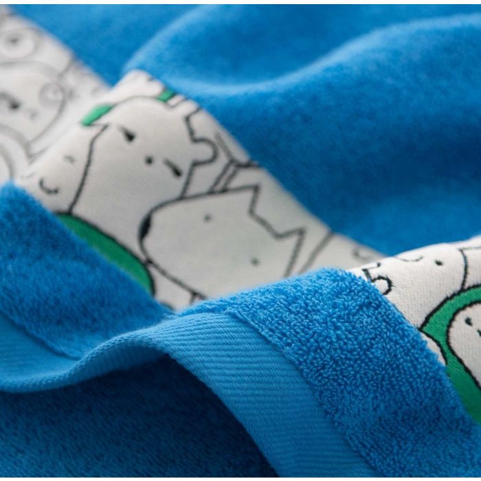 Rätik (Egiptuse puuvill)  "Happy faces" sinine