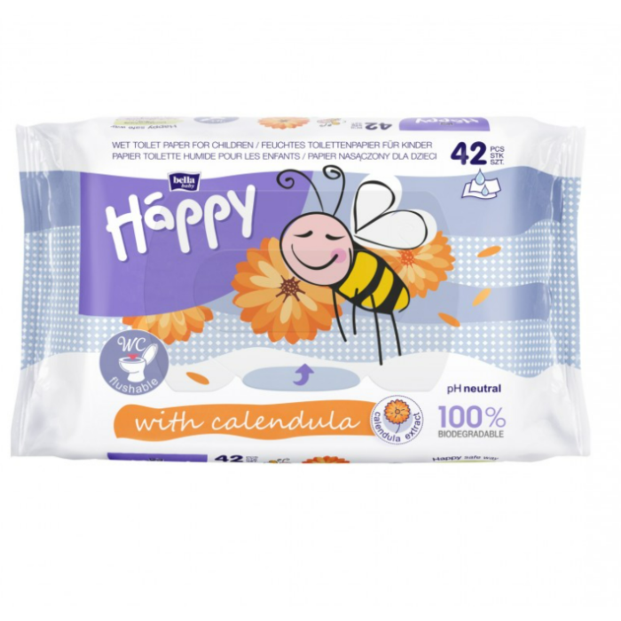 Niiske tualettpaber Bella "Kids calendula" 42 tk