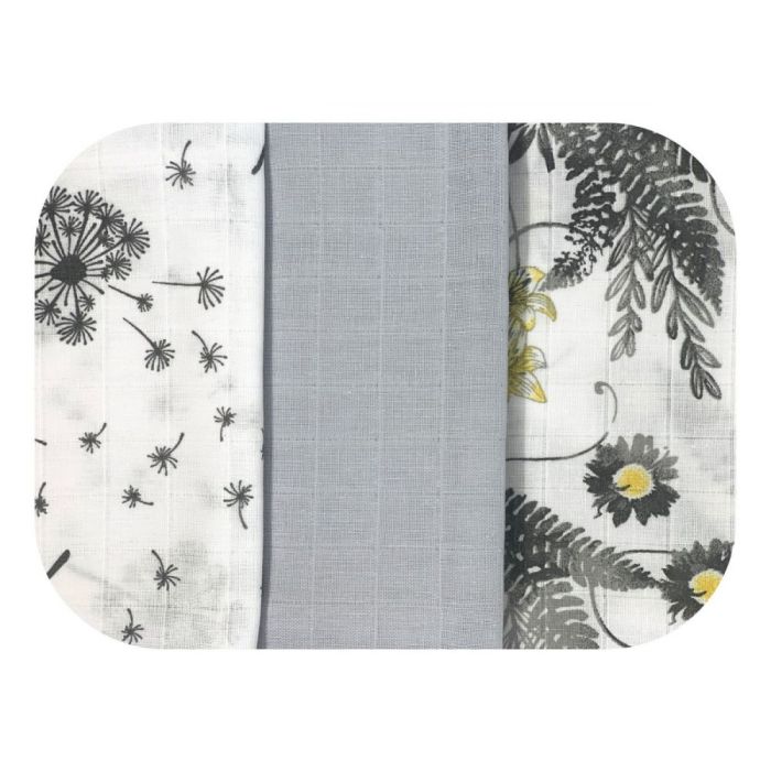 Musliinist lapid "Grey" 60x80 3 tk