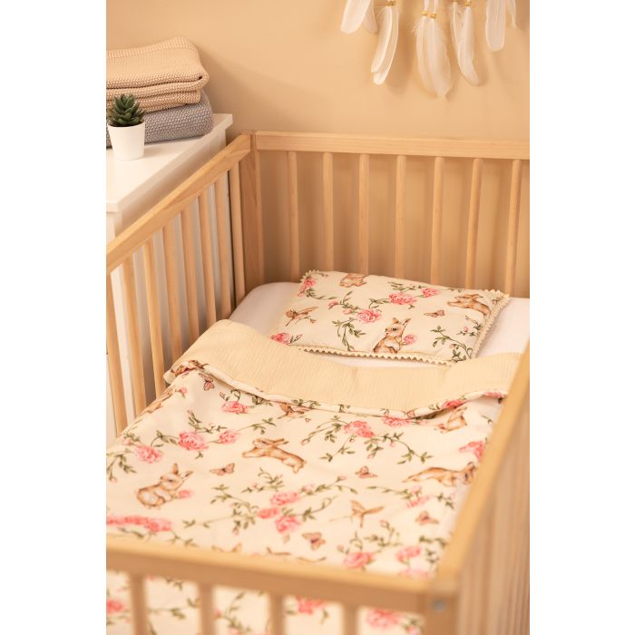 Musliin ja puuvillane beebitekk "Alise" ecru