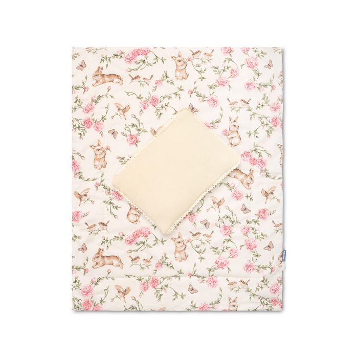 Musliin ja puuvillane beebitekk "Alise" ecru