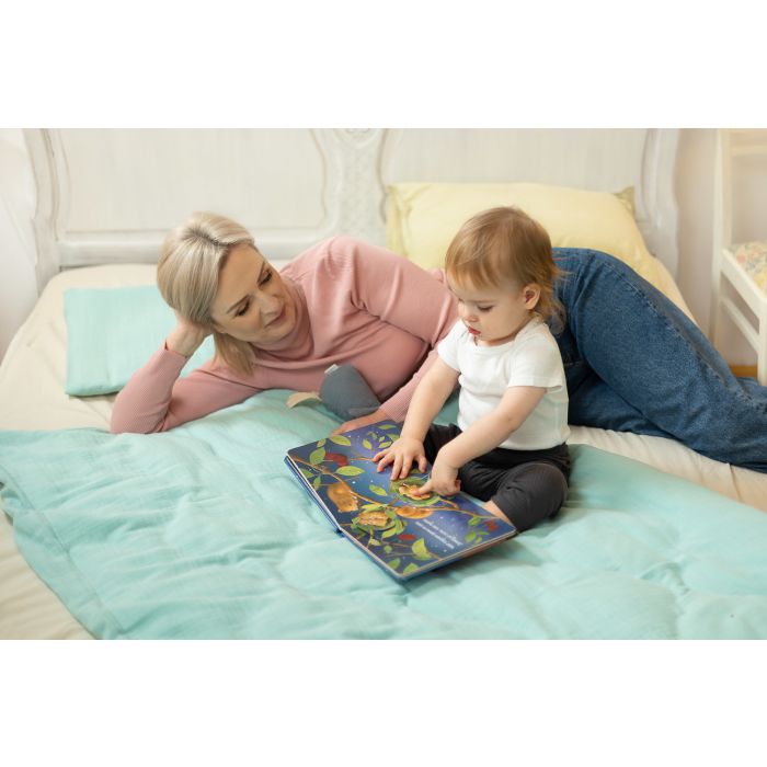 Musliinist beebi voodipesu komplekt 135x100 "Soft mint" 