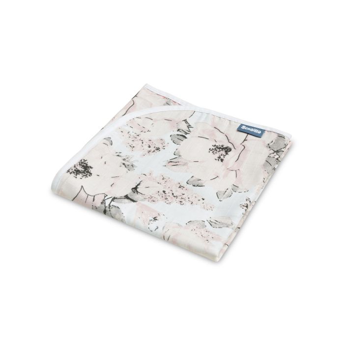 Musliin beebitekk "Light flowers" 80x100 cm 