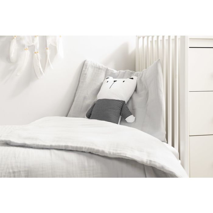 Musliinist beebi voodipesu komplekt 135x100 "Soft grey" 