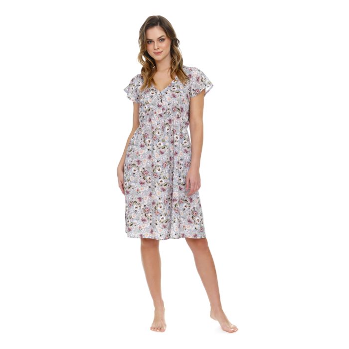 Puuvillane öösärk rasedatele naistele "Alina" flowers