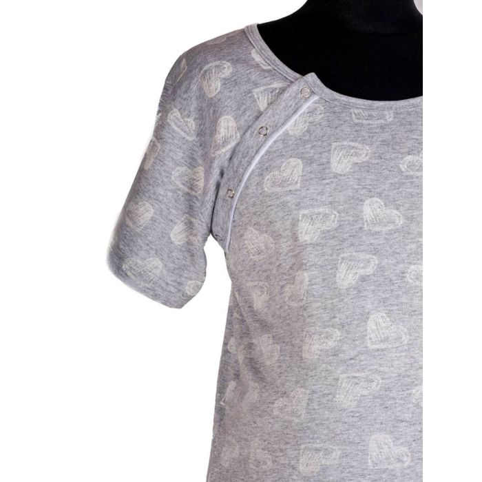 Puuvillane öösärk rasedatele naistele "Heartbeat"