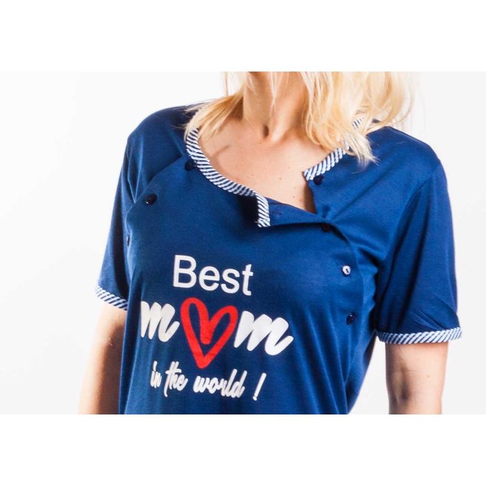 Puuvillane öösärk rasedatele naistele "Best mom"