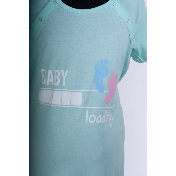 Puuvillane öösärk rasedatele naistele "Baby loading.."