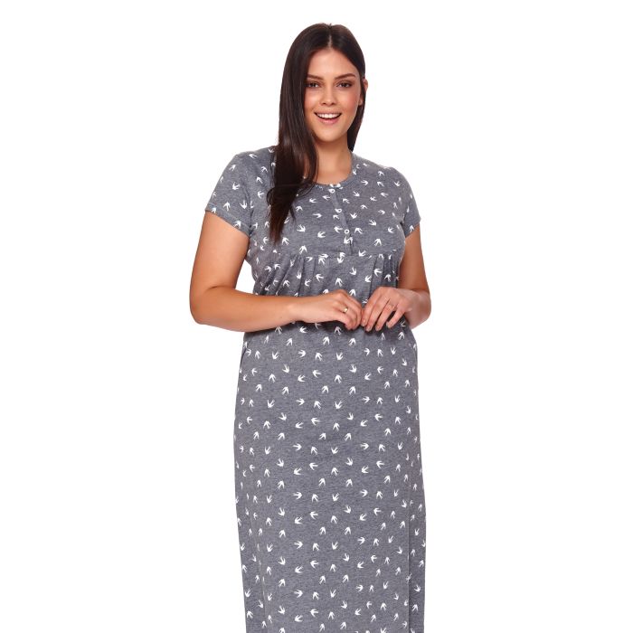 Puuvillane öösärk rasedatele naistele  "Miss" dark grey