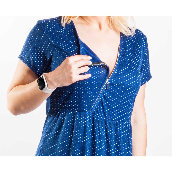 Puuvillane öösärk rasedatele naistele "Dotty"