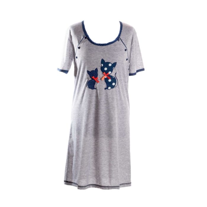 Puuvillane öösärk rasedatele naistele "Cats"