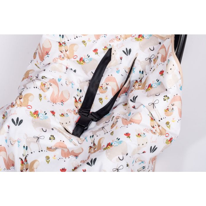 Soojakott-tekk vankrisse/turvatool "Best friends" 80x80 cm