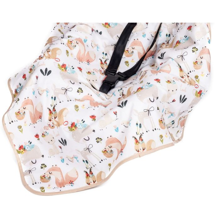 Soojakott-tekk vankrisse/turvatool "Best friends" 80x80 cm