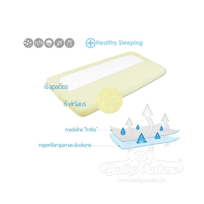 Kummiga lina veekindla "Frotte" kollane