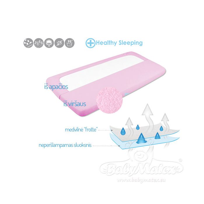 Kummiga lina veekindla "Frotte" roosa