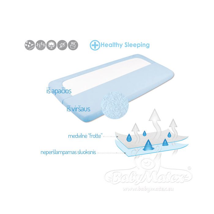 Kummiga lina veekindla "Frotte" sinine