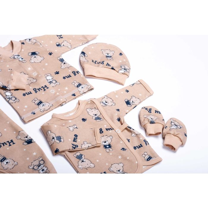 Komplekt vastsündinule 5-e osaline "Hug me" beež