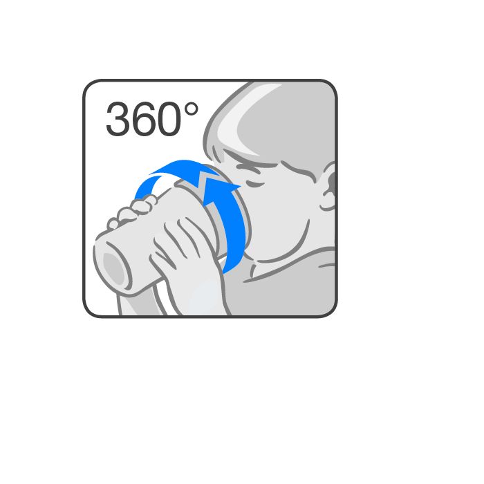 NUK 360 mittelekkiv pudel 8+, 230 ml, sinine