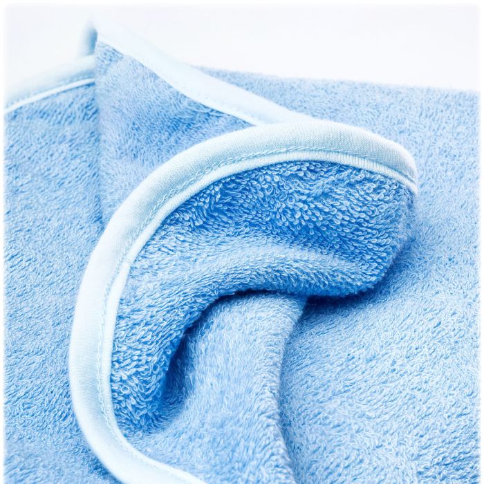 3D kapuutsiga vannilina "Hippo"100x100cm "frotte" sinine