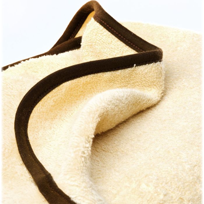 3D kapuutsiga vannilina "Seal"100x100cm "frotte" kreemikas