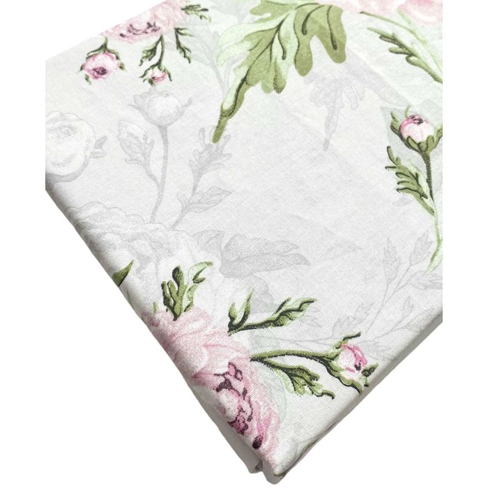 Puuvillane kummiga voodilina 60x120 cm "Retro flowers" 