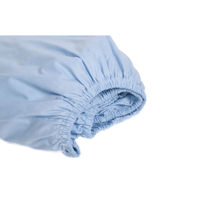 Kummiga voodilina "Soft blue" 60x120 - puuvil