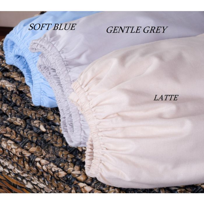 Kummiga voodilina "Gentle grey" 60x120 - puuvil