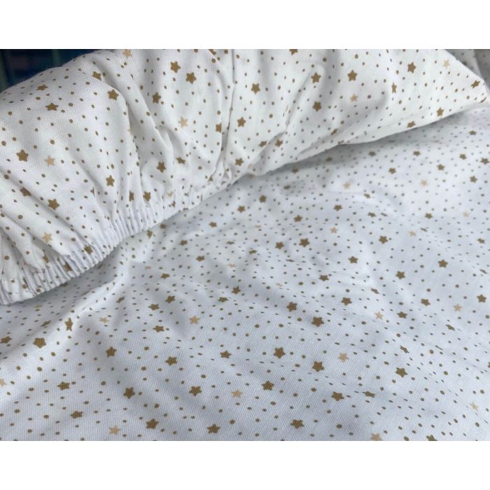 Kummiga voodilina "Capuccino" 60x120 - puuvil