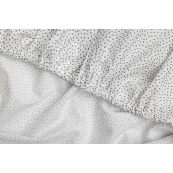 Kummiga voodilina "Dots" 60x120 - puuvil