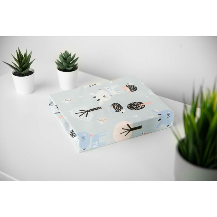 Kummiga voodilina "Rudolf" 60x120 - puuvil,hall