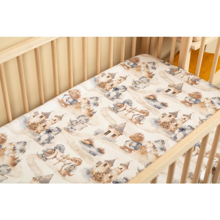 Puuvillane kummiga voodilina 60x120 cm "Draco" 