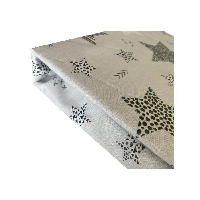 Kummiga voodilina "Galaxy grey" 60x120 - puuvil