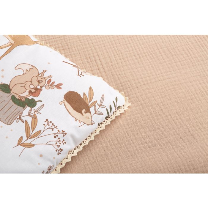 Musliin ja puuvillane beebitekk "Wolf"