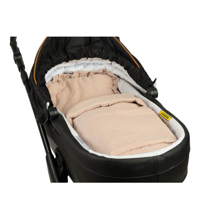 Musliinist beebitekk "Luxury soft" ja padi beige