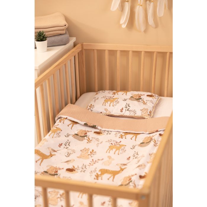 Musliin ja puuvillane beebitekk "Wolf"