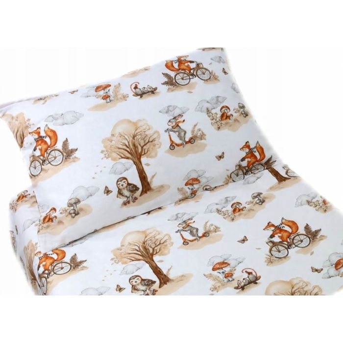 Voodipesu hälli 80x70cm "Fox&Bear" 