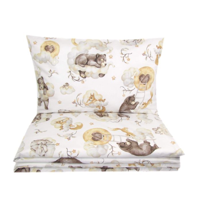 Voodipesu beebidele 135x100 "Cosy clouds" beež