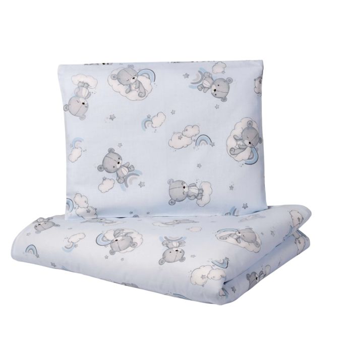 Voodipesu beebidele 135x100 "Teddy blue" 