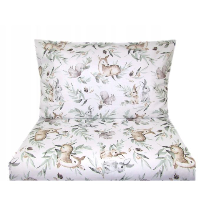 Patalynė kūdikio lopšiukui 80x70cm "Deer" su stirniukais. Lopšiui, pagaminta iš minkštos medvilnės