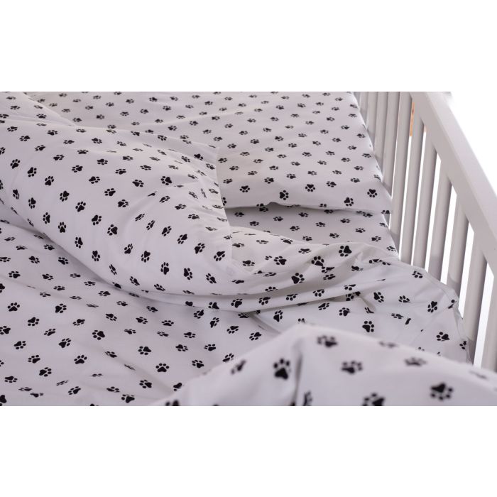 Beebi voodipesu 100x135 "Paws" valge