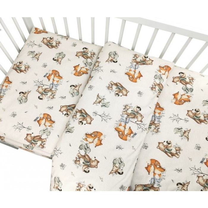 6-osaline vastsündinu komplekti "Beige forest family"