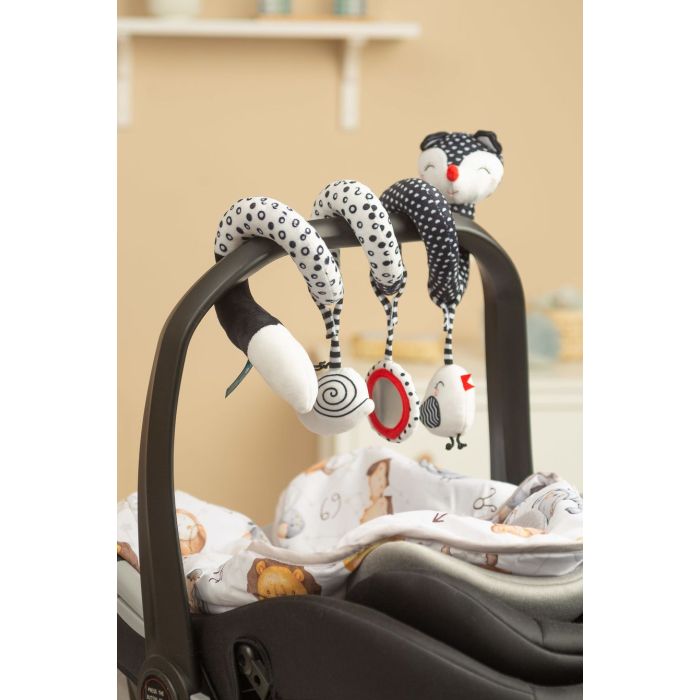 Pehmete mänguasjade spiraal  "Fox black&white" 