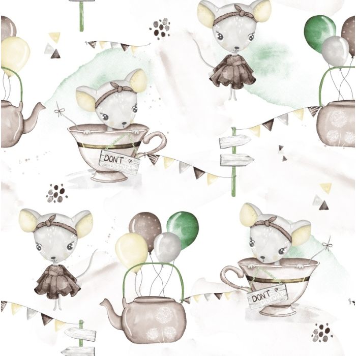 Beebitekk 100x75cm "Baby mouse" roheline