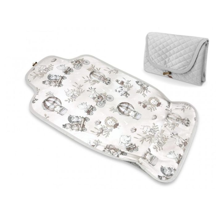 Kaasaskantav mähkimisalus beebidele "Grey zoo" 93 x 50 cm 
