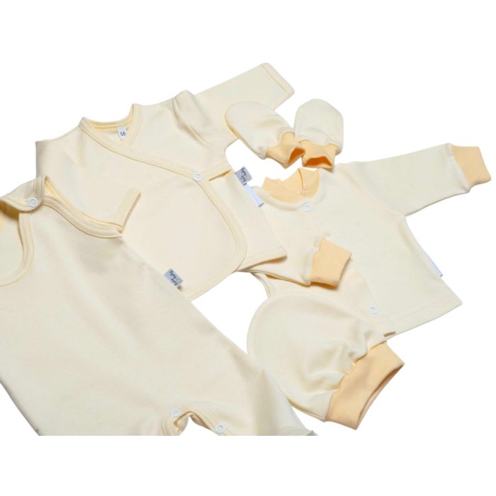 Komplekt vastsündinule 5-e osaline "Blank baby yellow"