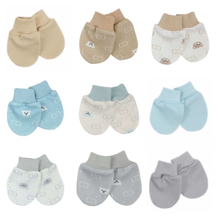 Puuvillased beebi kindad "Capsule" 1 paar (vali värv)